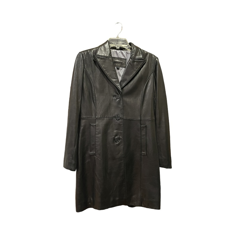 Guess, size S， black, vintage soft real leather jacket